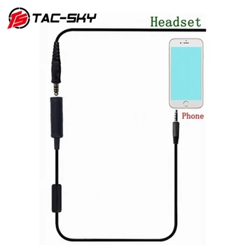 TAC-SKY Cep telefonu mini PTT taktik kulaklık aksesuarları cep telefonu fişi 3.5 mm MP3 müzik adaptörü Apple Samsung HTC vb.