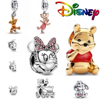Takı Boncuk Disney Pandora Toptan Orijinal Moda Takılar Mickey Winnie the Pooh Serisi Toplu Kawaii Hediye Kız için 02