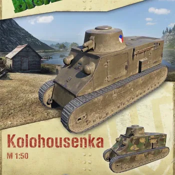 Tankı Dünya Basit Baskı No. 18 Kolohousenka Tankı Kağıt Modeli DIY