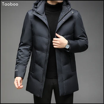 Taoboo Anime Kış Ceket Erkek Palto Kalınlaşmak sıcak tutan kaban erkek Ceketler Katı Renk Hoodies Erkek Rahat Iş Aşağı Ceket