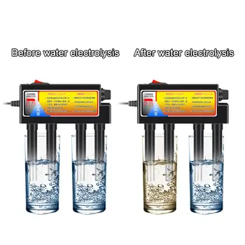 Taşınabilir Ev Su Elektroliz Cihazı Elektroliz demir çubuklar su test cihazı Elektroliz AB / ABD Plug Hızlı Su Testi Yeni