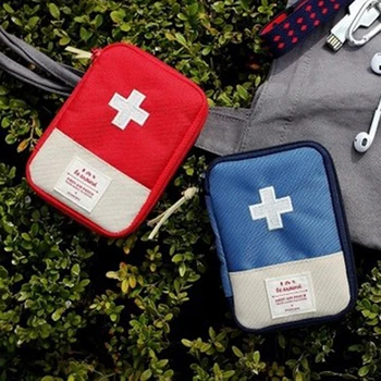 Taşınabilir Mini Seyahat Kamp Survival İlk Yardım Kiti Acil Çantası Seyahat Açık Survival Çanta Hap Durumda saklama çantası Çocuk