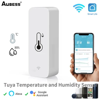 Tuya Akıllı Sıcaklık Ve Nem Sensörü WiFi APP Uzaktan Monitör Akıllı Ev İçin Var SmartLife Alexa Google Asistan İle Çalışmak