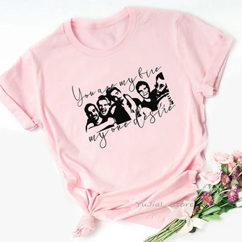 Vintage Gri Tshirt Kadın Giyim Backstreet Boys Dünya Grafik Baskı T-Shirt Femme Hip Hop Müzik Sevgilisi T Shirt Kadın Üstleri
