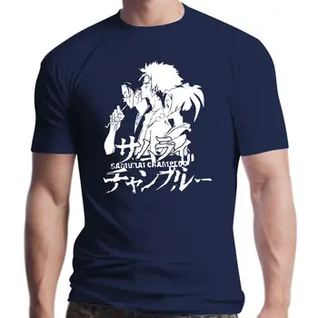Yeni erkek Samurai Champloo Mugen Japonya Anime Tişörtleri pamuklu giysiler Rahat Yuvarlak Boyun Tee Gömlek Tee Gömlek