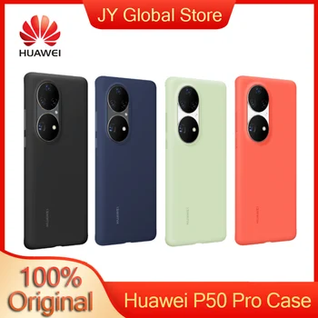 Yeni Huawei P50 Pro Telefon silikon kutu örtüsü Sıvı Silikon Lüks Kılıf Mikrofiber İç Koruyucu Kabuk P 50 Pro