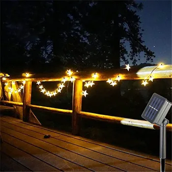 YENİ 20/30/50 LED Yıldız peri Güneş Lambası Güç LED Dize Peri İşıklar Güneş Garlands Bahçe Noel Düğün Dekor İçin Açık