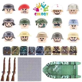 YENİ Oyuncaklar WW2 Askerler Savaş Minifigures blok oyuncaklar Silah Aksesuarları aksiyon figürü oyuncakları Heykelcik Tuğla ABD Oyuncaklar Çocuklar Hediye