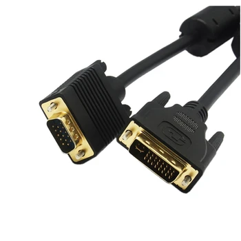 Yüksek kaliteli DVI 24 + 5 (DVI-I) erkek VGA erkek Ekran Monitör Kablosu dvı vga kablosu 0.3 m / 1.5 m