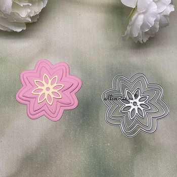 Çiçek dekorasyonu DIY Zanaat Metal Kesme Die Karalama Defteri Kabartmalı Kağıt Kartı Albümü Zanaat Şablon şablon Kalıpları